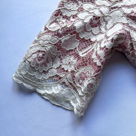 NWT RACHEL PARCELL WHITE LACE SHORT SLEEVE SHEATH MIDI COCKTAIL DRESS - S - Picture 12 of 14